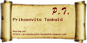 Prikosovits Teobald névjegykártya